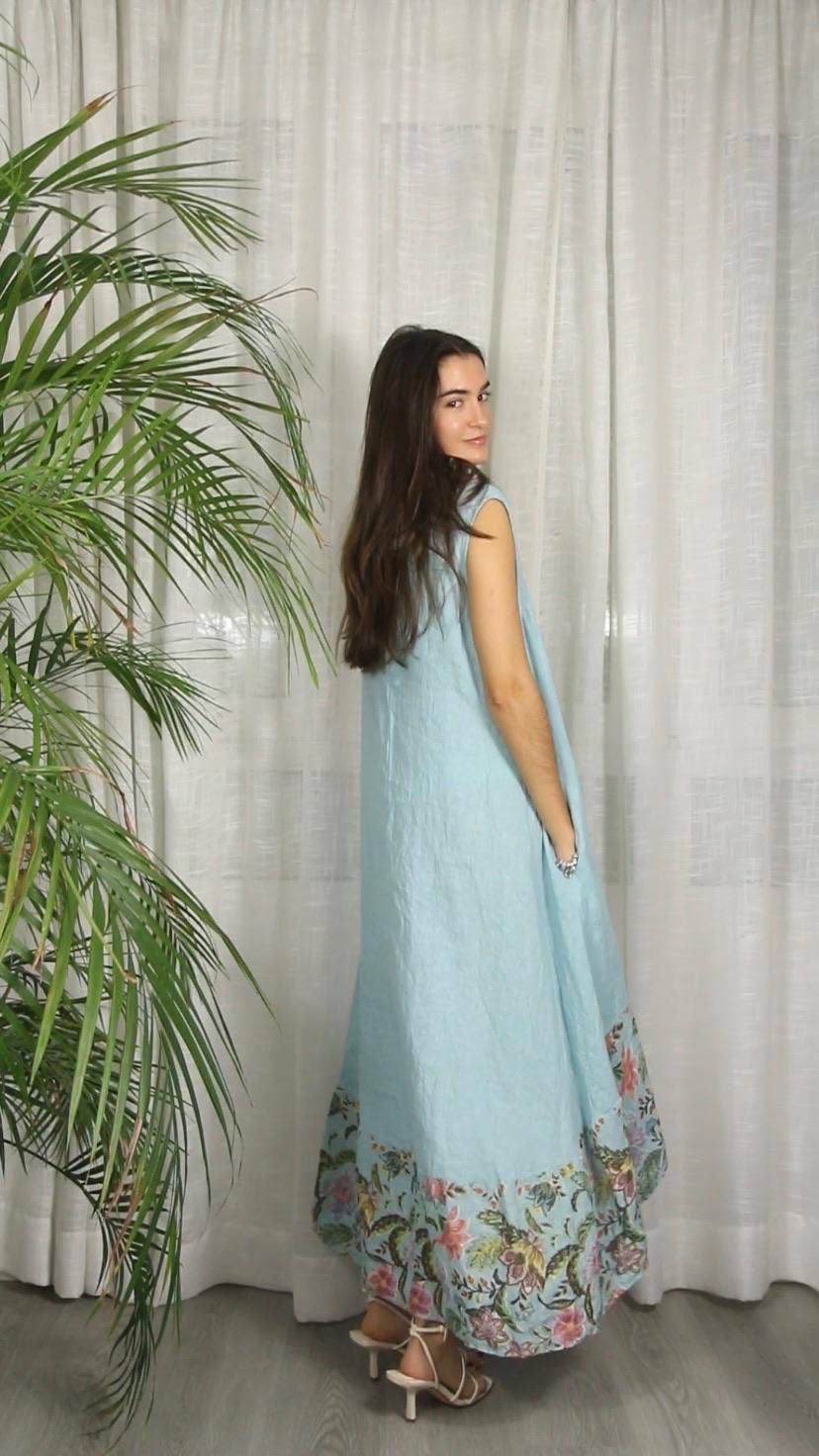 Linen & More – wholesale Dress – Women's – REF 26179 DRESS PRINTS 100% LINEN7
