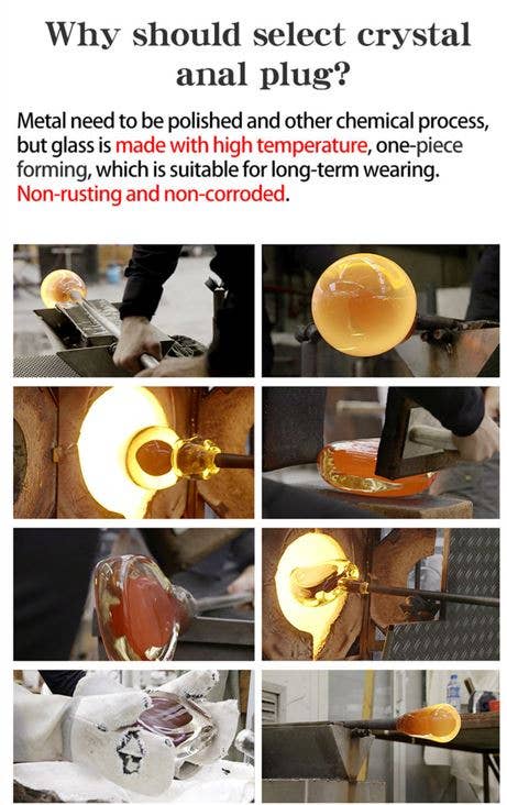 VIGOR - Vente Sex toys - Plug anal en verre lumineux Dilatateurs anaux4