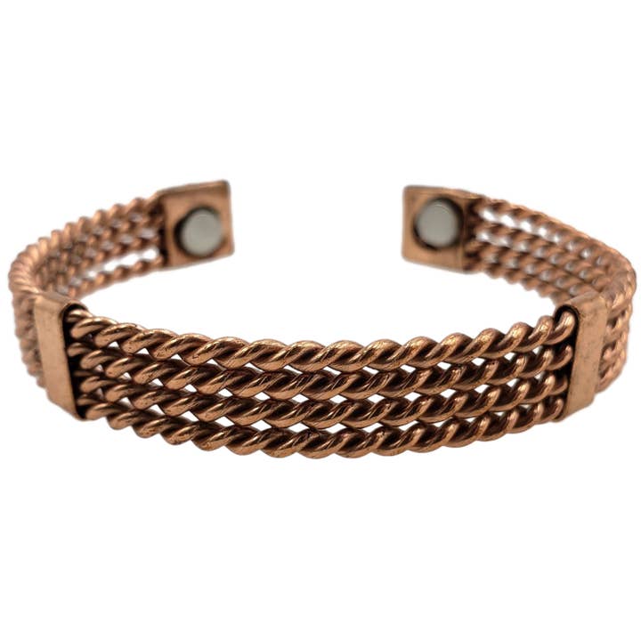 Treasure Jewelry - Wholesale Cuff Bracelet - Pure Copper Magnetic Bracelet Arthritis Pain Therapy21