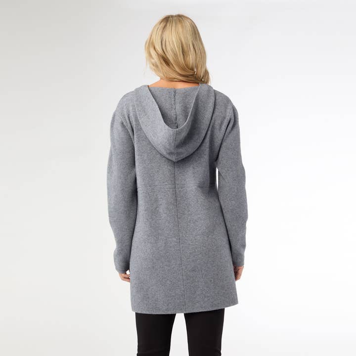 COCO + CARMEN - Wholesale Jacket - Women's - Heavenly-Luxe Zip Front Hooded Cardigan with Pockets2