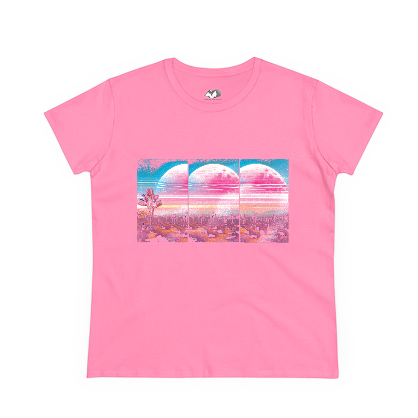 Running With Wolves - Wholesale Screen Printed T-Shirt - Women's - Alternate -100% Cotton Graphic Tee Vintage Plus Size Options1