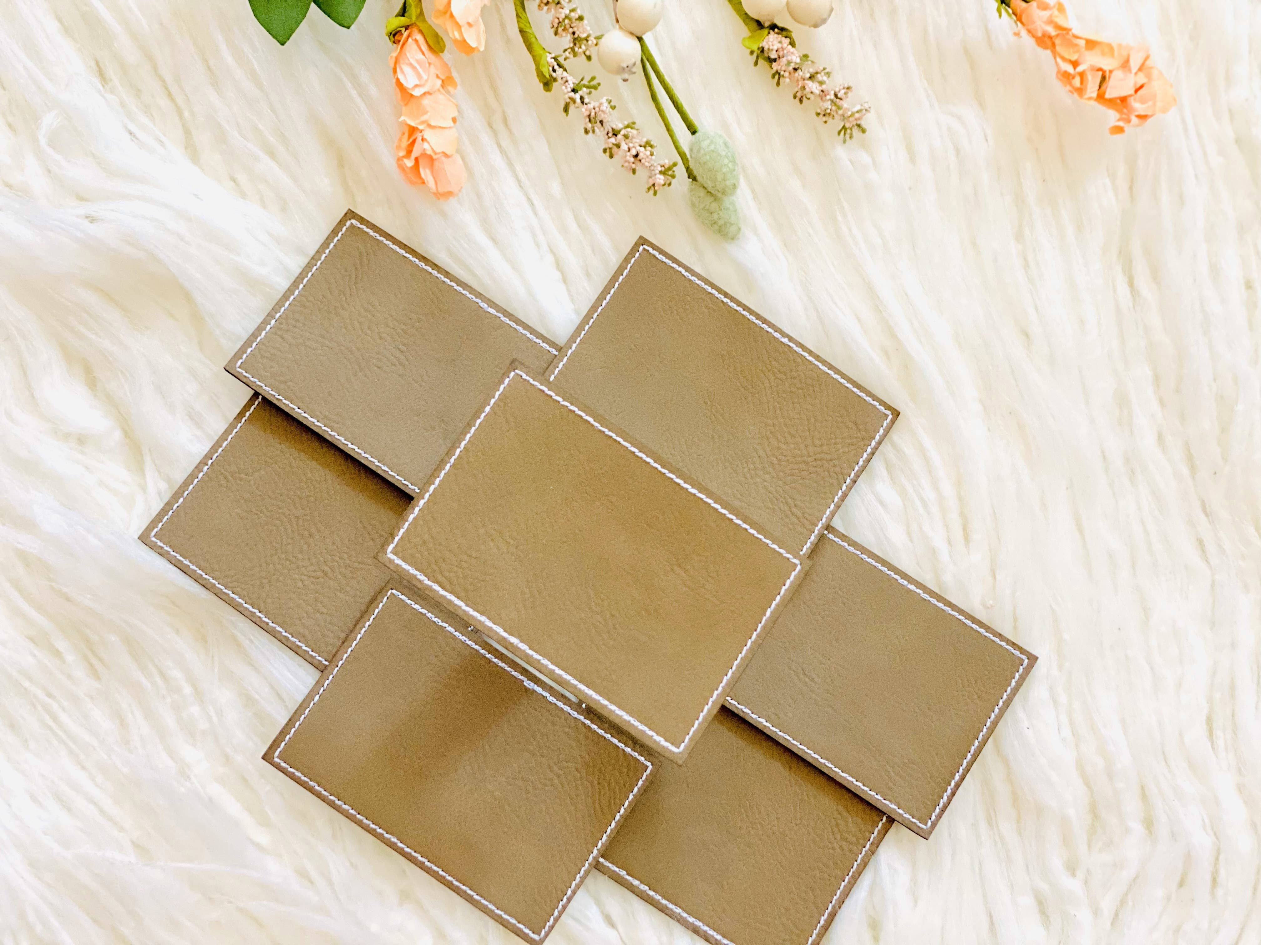 R & R Stitched - Wholesale Patch - Blank rectangle leather embroidered hat patch4