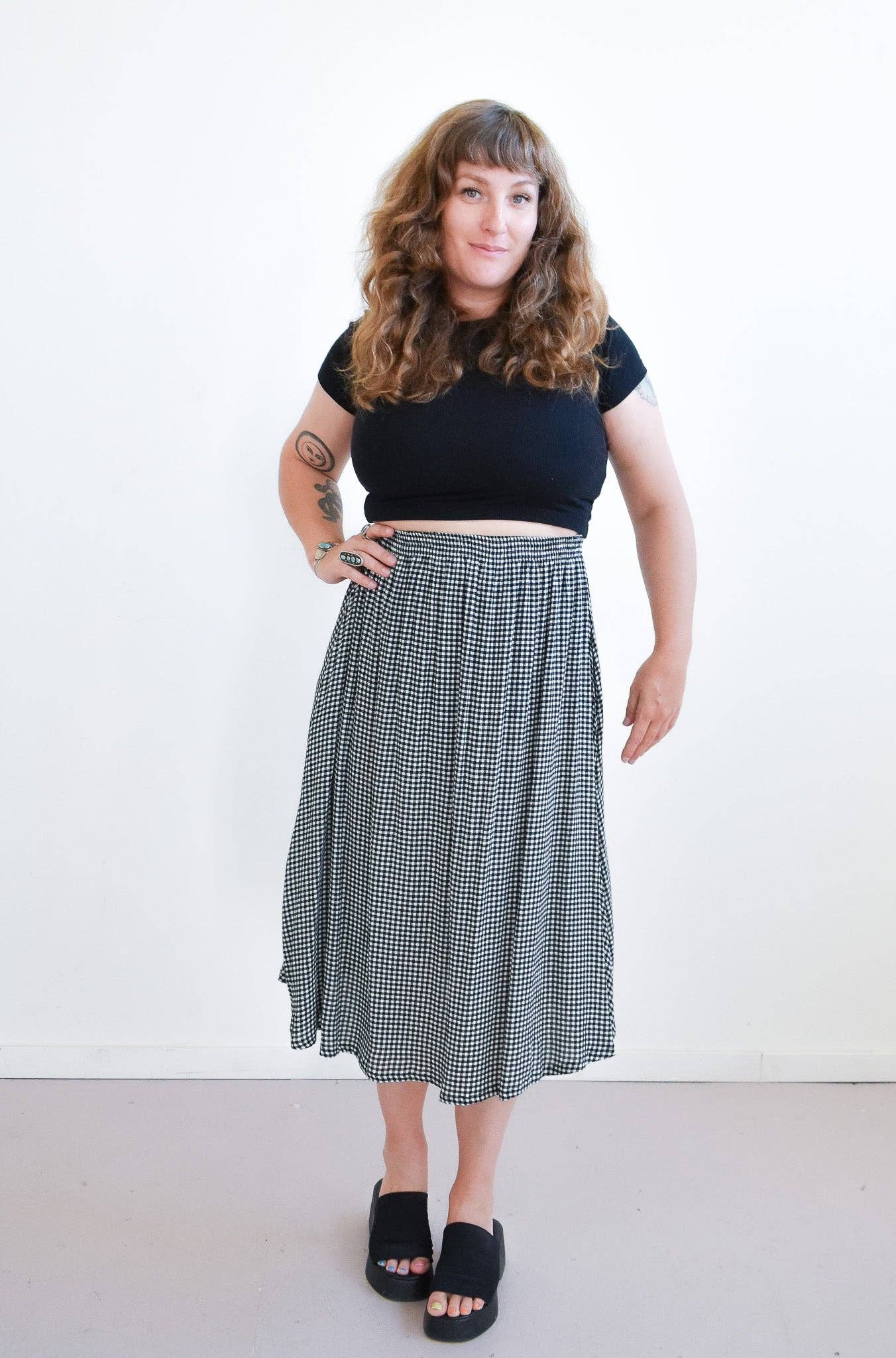 Altar - Wholesale Skirt - Women's - Eva Midi Gingham Skirt6