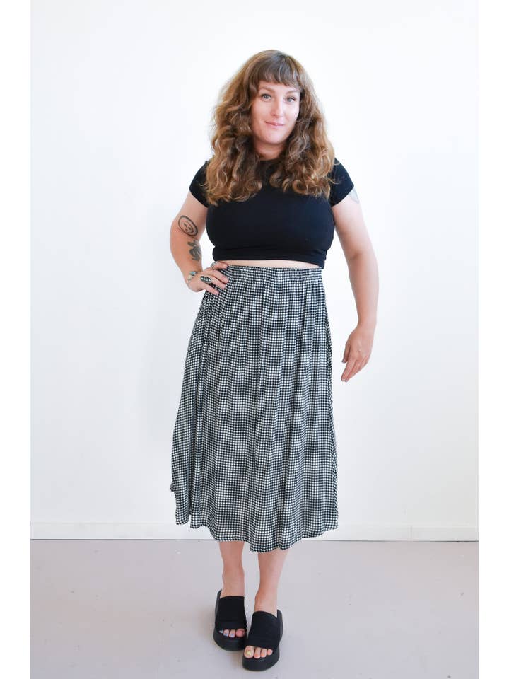 Altar - Wholesale Skirt - Women's - Eva Midi Gingham Skirt6