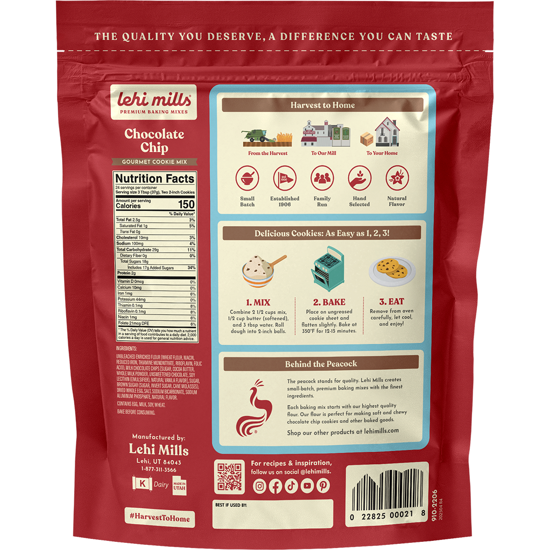 Lehi Mills - Wholesale Cookie Mix - Chocolate Chip Cookie Mix1