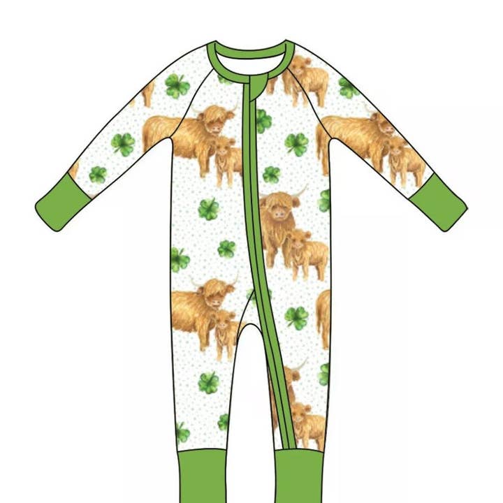 Lucky Little Highland Bamboo Sleeper for wholesale by Baby Breath Boutique