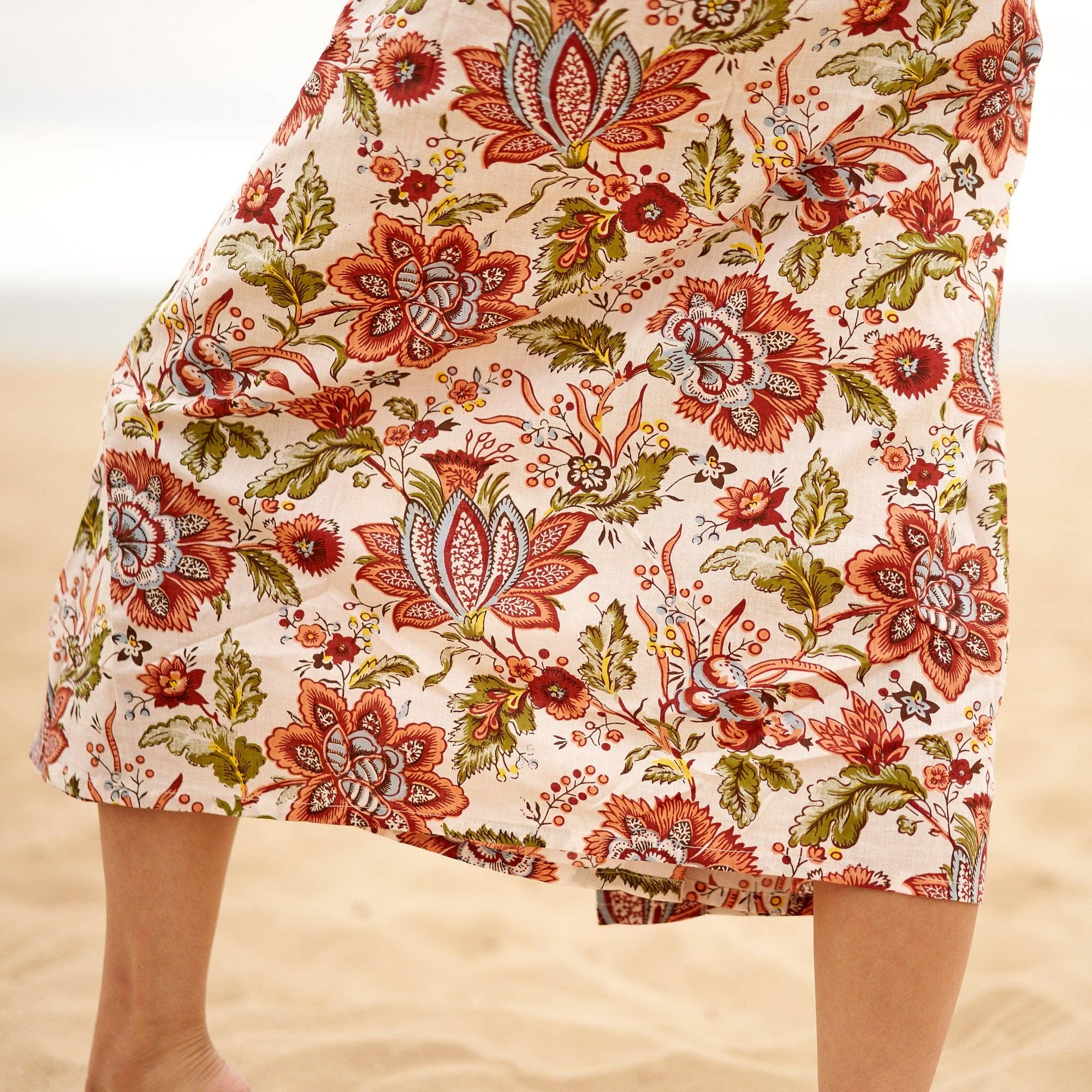 Glamthread – Engroshandel Kaftan - Dame – 'Floral Dreamscape' Kaftan i 100% bomuld3