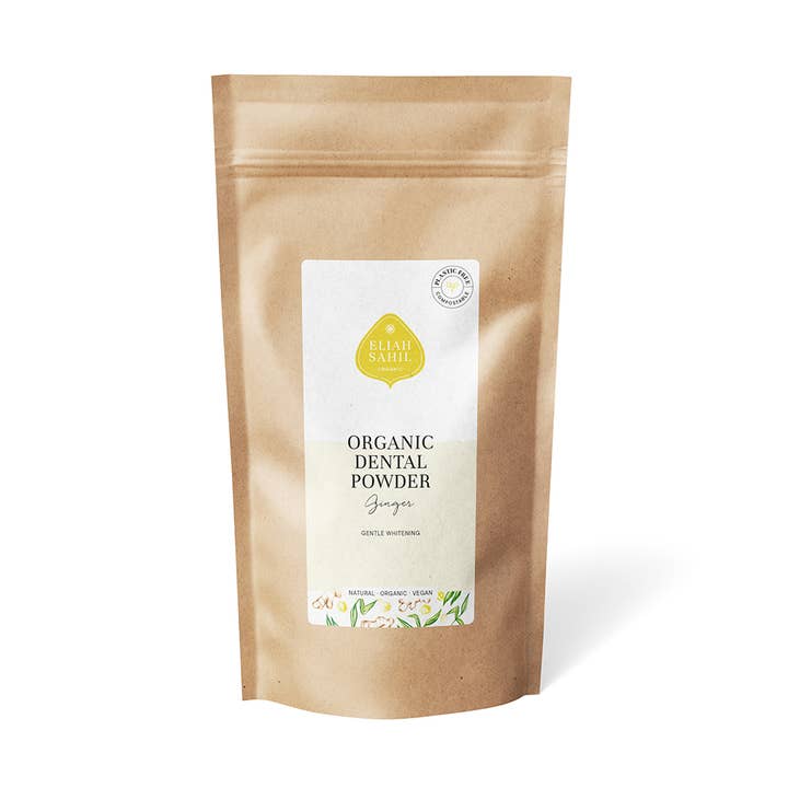 Polvere sbiancante dentale biologica allo zenzero | ricarica 200 g per la vendita all'ingrosso da parte di Eliah Sahil