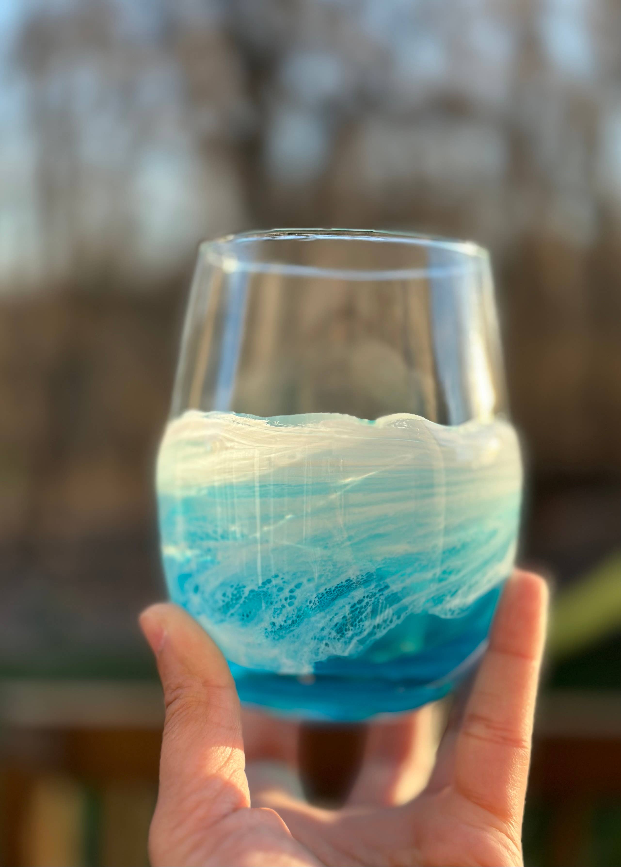 Fluid Life by Sharon - Wholesale Wine Glass - Wine glasses with resin1