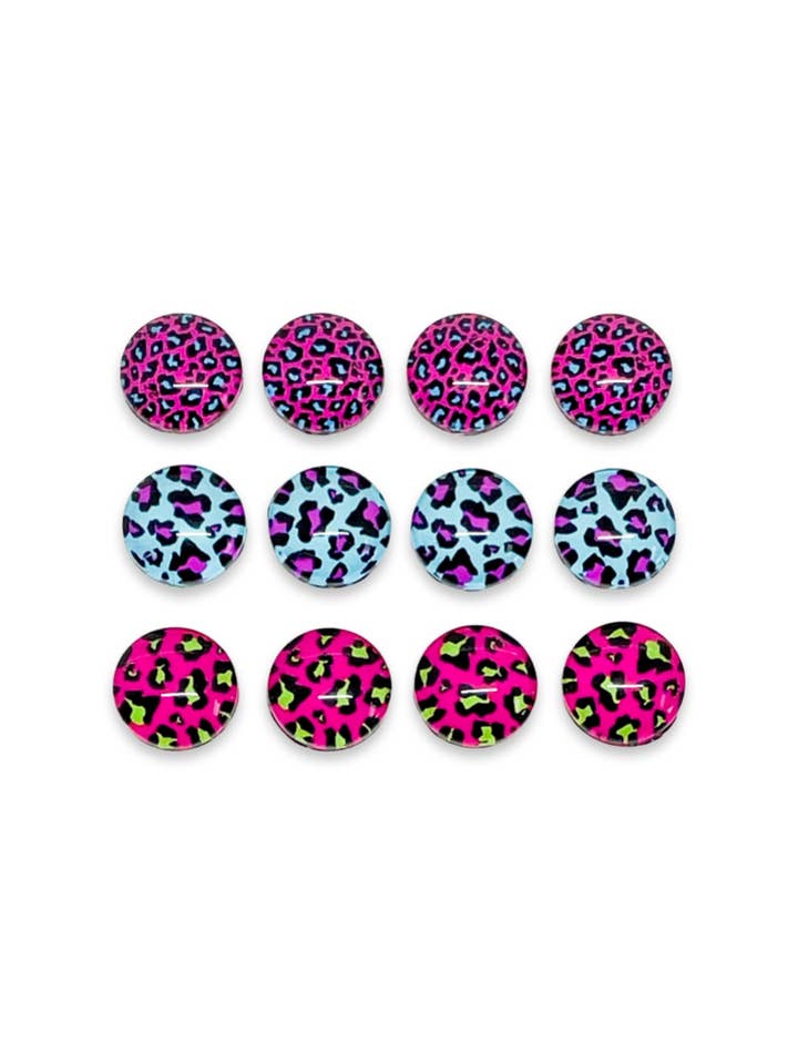 Orecchini - Neon Animal Print per la vendita all'ingrosso da parte di Shantiques Mini Creations
