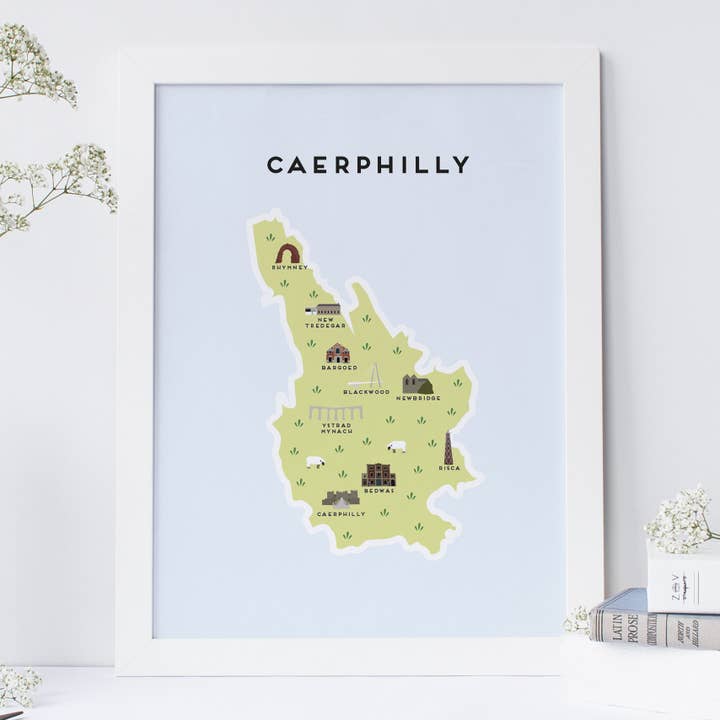 Caerphilly Kaart voor wholesale door Pepper Pot Studios