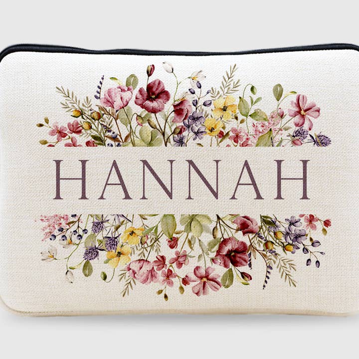 Floral Name Laptop Bag for wholesale by DoodlecardsBoutique