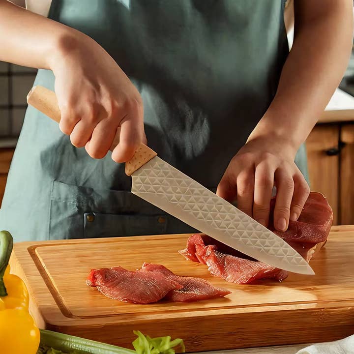 VIGOR - Wholesale Knife set - Stainless Steel Kitchen Knives Kitchen Knife Wood Grain9