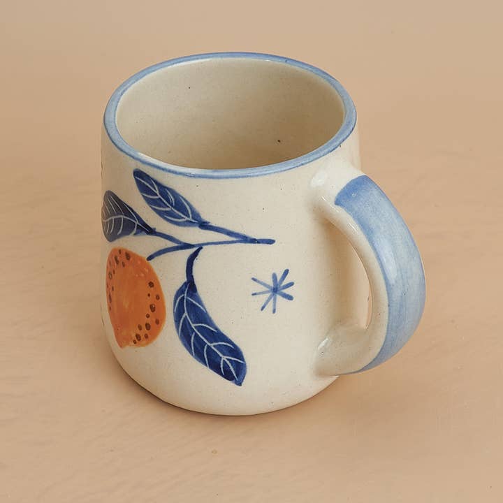 Casa Amarosa - Wholesale Coffee Mug - Lemon Coffee Mug- Yellow , 3.5 X 3 Inches