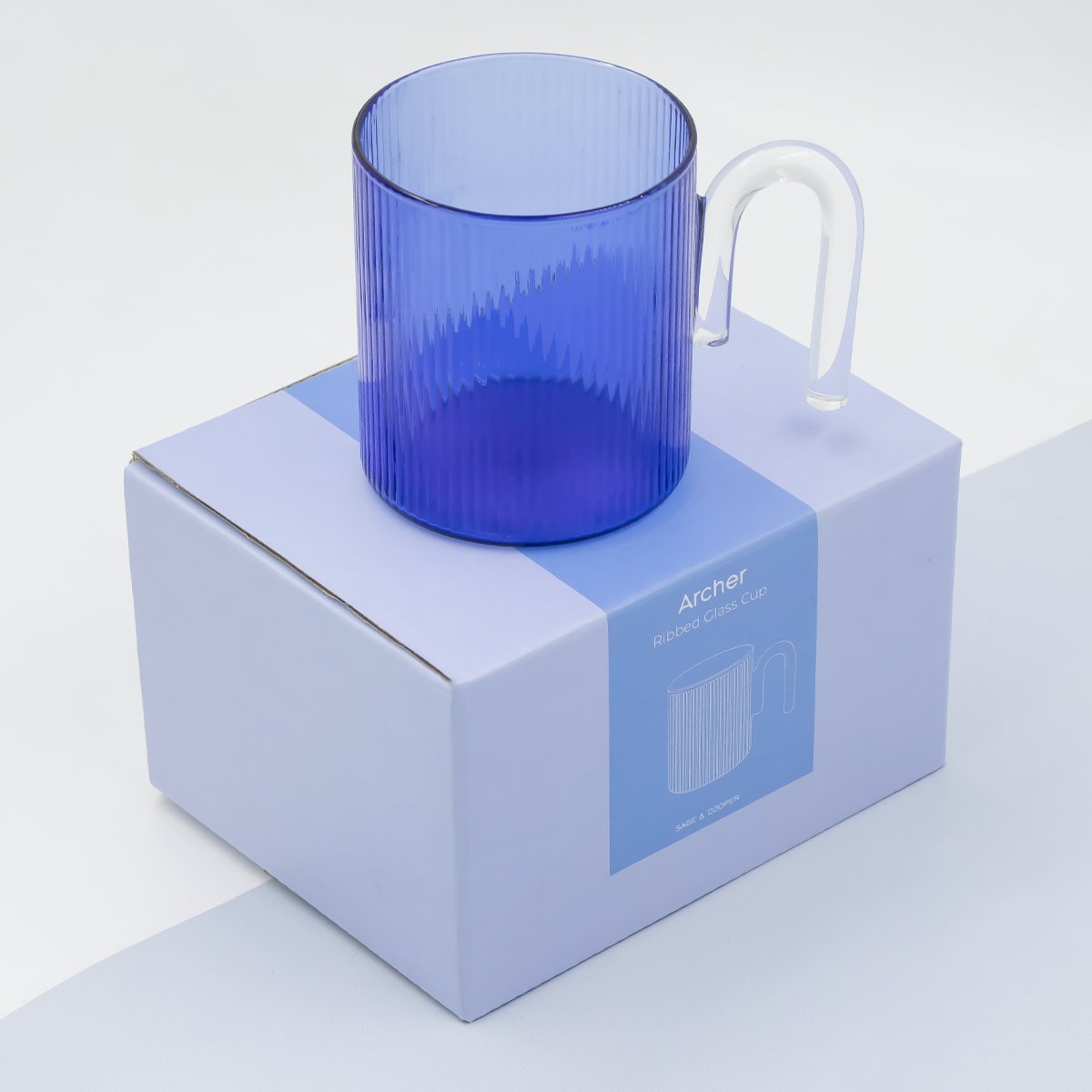 Sage & Cooper - Wholesale Drinking Glass/Cup - Archer Ribbed Glass Cup4