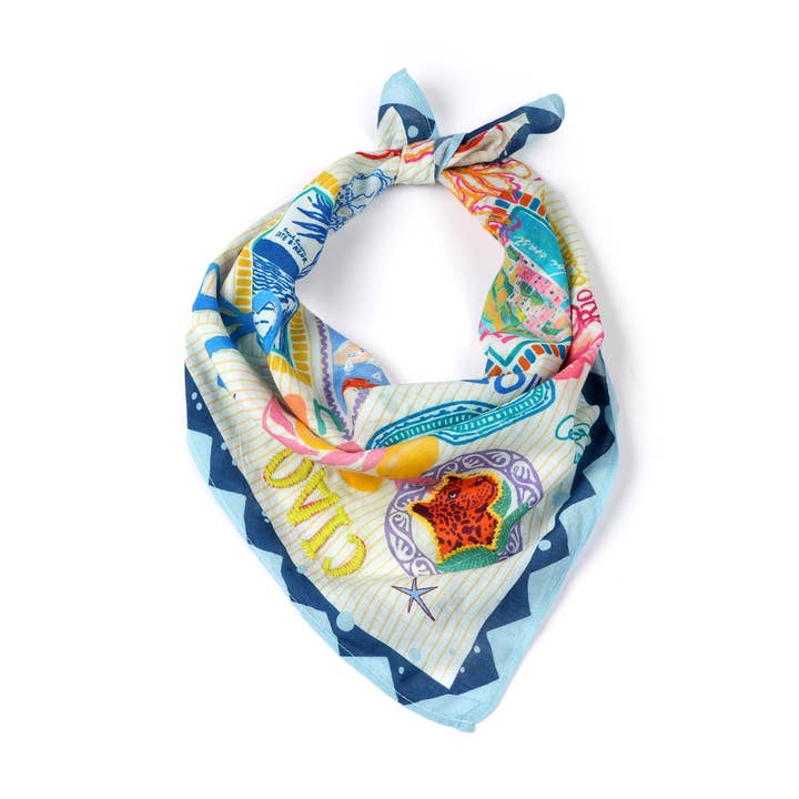 Bandana de Estampado Make Memories - Vainilla para venta al por mayor de Vismaya - A Brand by Shivani LLC