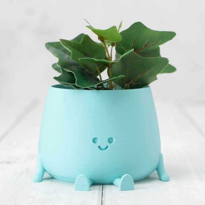 Ingadi - Wholesale Plant Pot - Happy Pot Planter - Matte Light Blue1