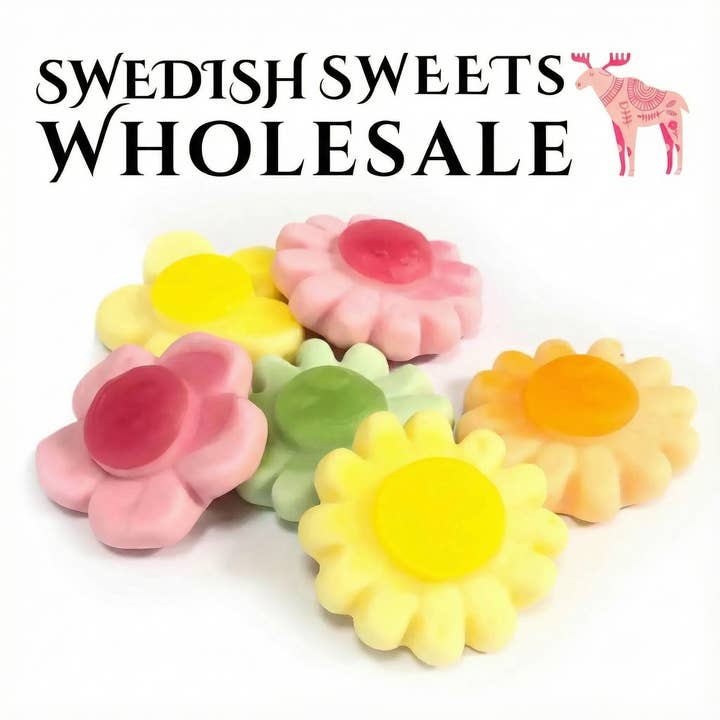 Svensk slik - Glade blomster 2,5 kg for engroshandel hos Swedish Sweets Wholesale LLC - Swedish Candy