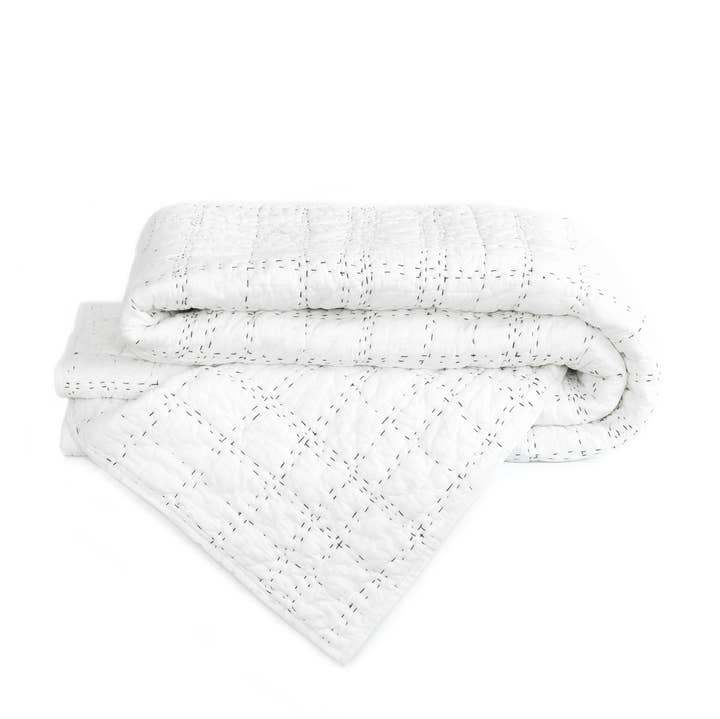 Neem Living - Wholesale Quilt - Check Box Quilt 92"x96"8