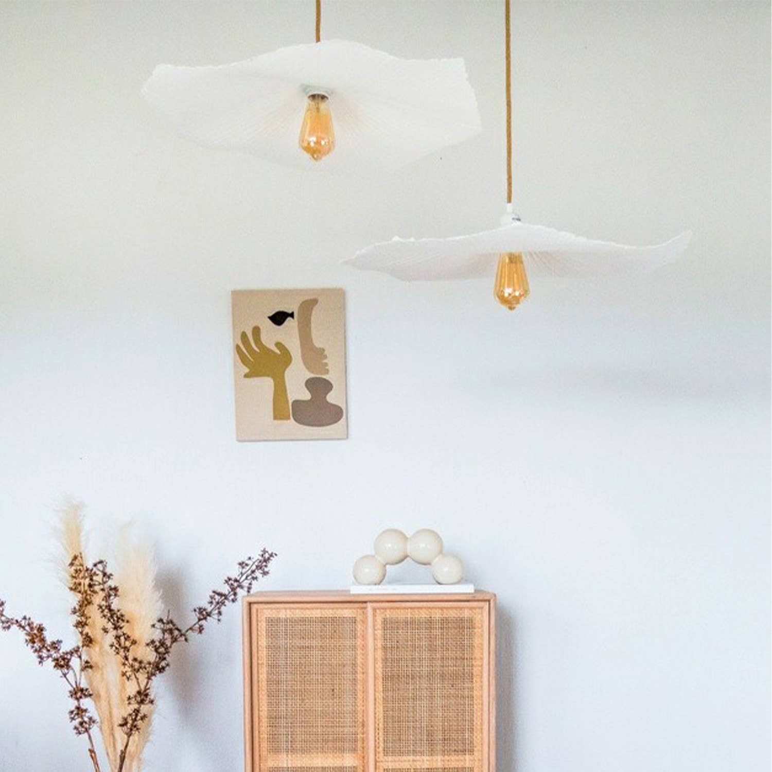 Blanc Abat-jour pour suspension Louise mm L60 P54 H7cm en vente sur Faire2