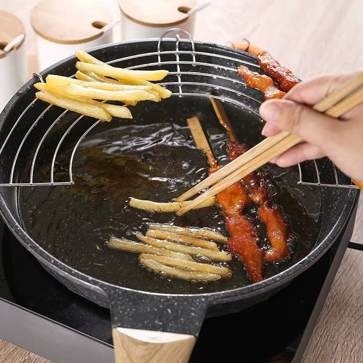 VIGOR - Wholesale Kitchen tool/gadget - Stainless Steel Oil Drain Frying Oil Drip Rack7