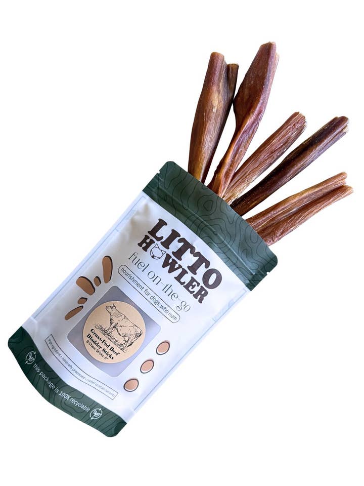 Grass-Fed Beef Bladder Sticks - 6 Pack for wholesale by Litto Howler