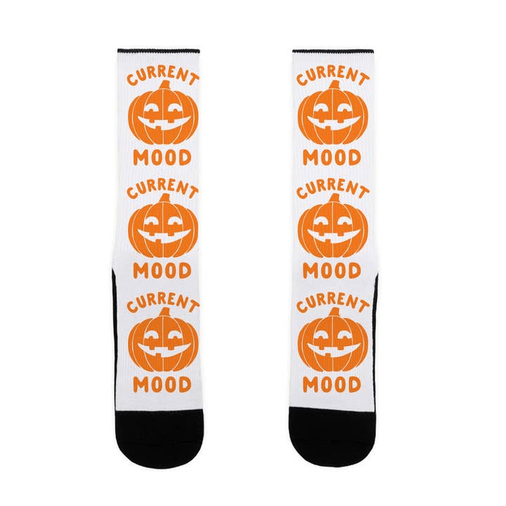 Estado de ánimo actual: Calcetines de Halloween para venta al por mayor de LookHUMAN