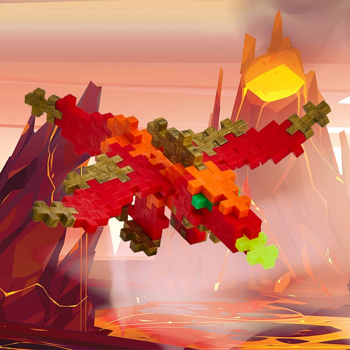 Plus-Plus USA - Wholesale Build-a-Toy - Kids - Tube - Dragon1