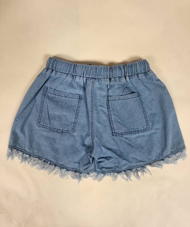 TREND SHOP - Wholesale Shorts - Women's - DENIM DRAWSTRING TASSEL DETAIL SHORT PANT5