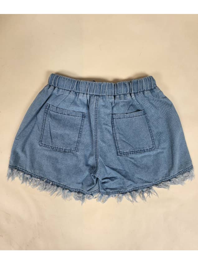 TREND SHOP - Wholesale Shorts – Women’s - DENIM DRAWSTRING TASSEL DETAIL SHORT PANT5