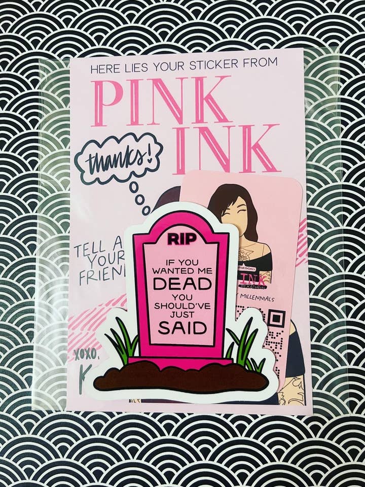 Taylor Swift TTPD Wie is er bang voor Little Old Me? Sticker voor wholesale door Kathryn Chill Collective