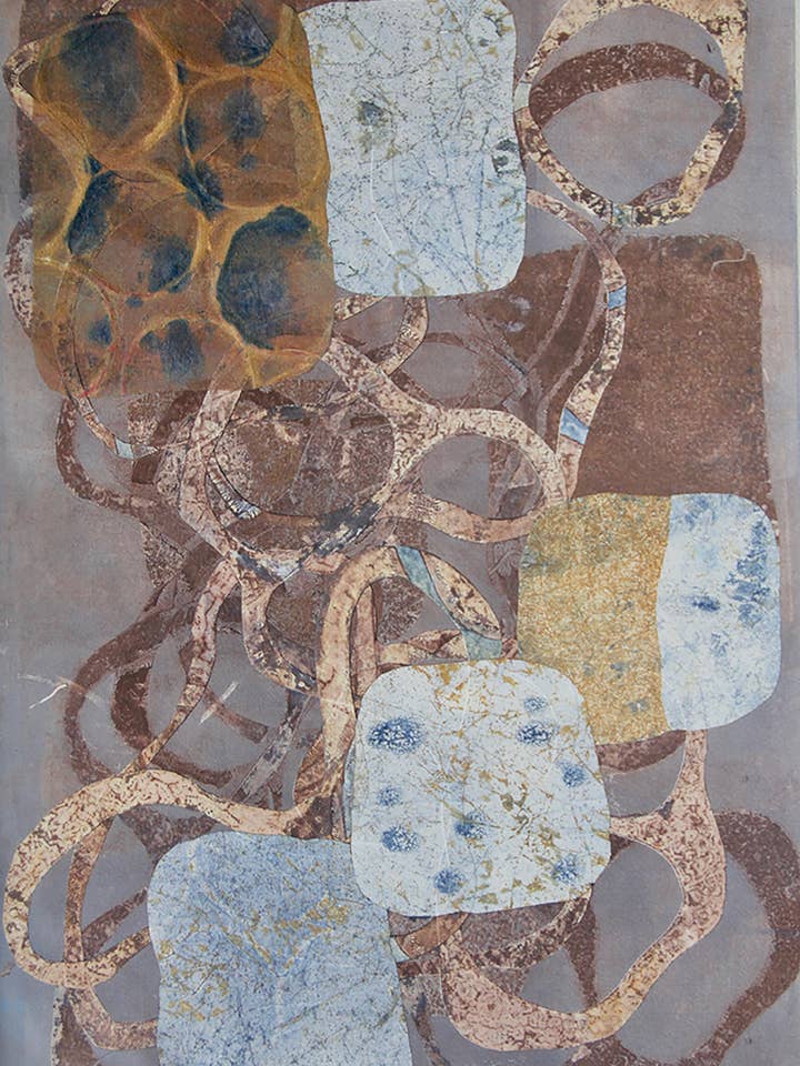 Impression non encadrée rouillée et fleurie pour la vente par Artxtiles