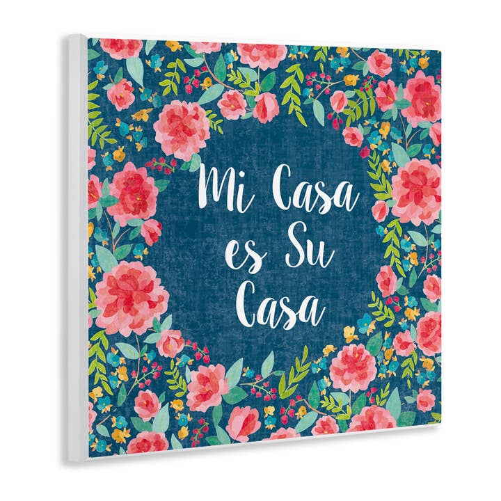 Stupell Industries – wholesale Wall decor – Kids & Baby – Su Casa Flores Rosas Wall Plaque Art2