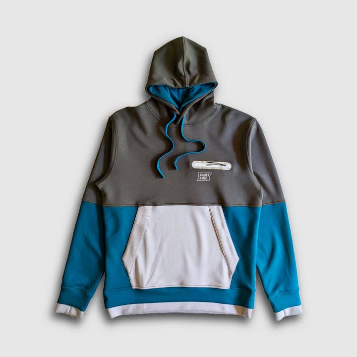 Cloud 9 Tech Hoodie - Grafiet/Teal voor wholesale door FaultLine395