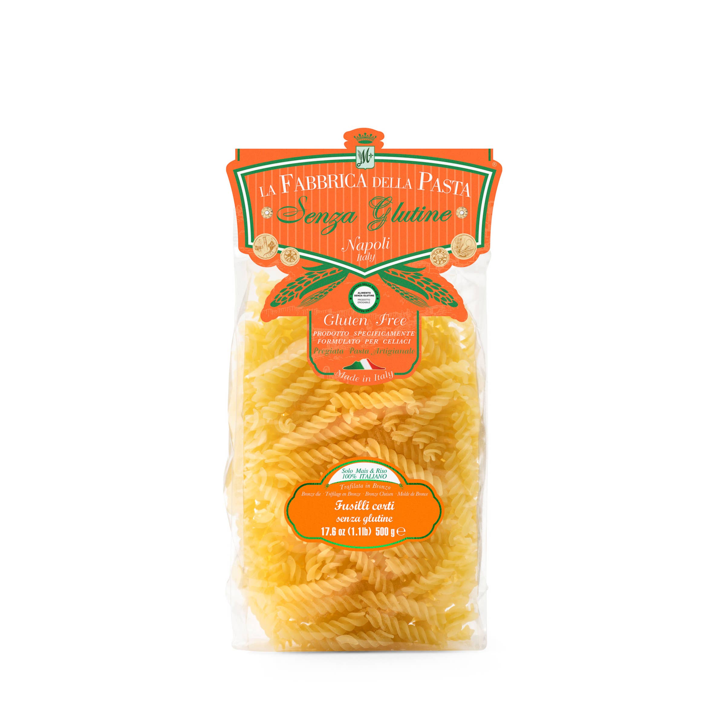 Zia Pia - Vente Pâtes - Fusilli Corti Sans Gluten par La Fabbrica della Pasta