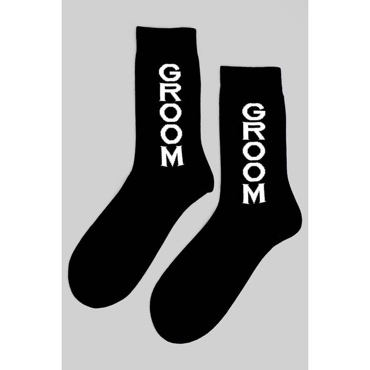 GROOM EMBROIDERED ANKLE SOCKS for wholesale by Girly
