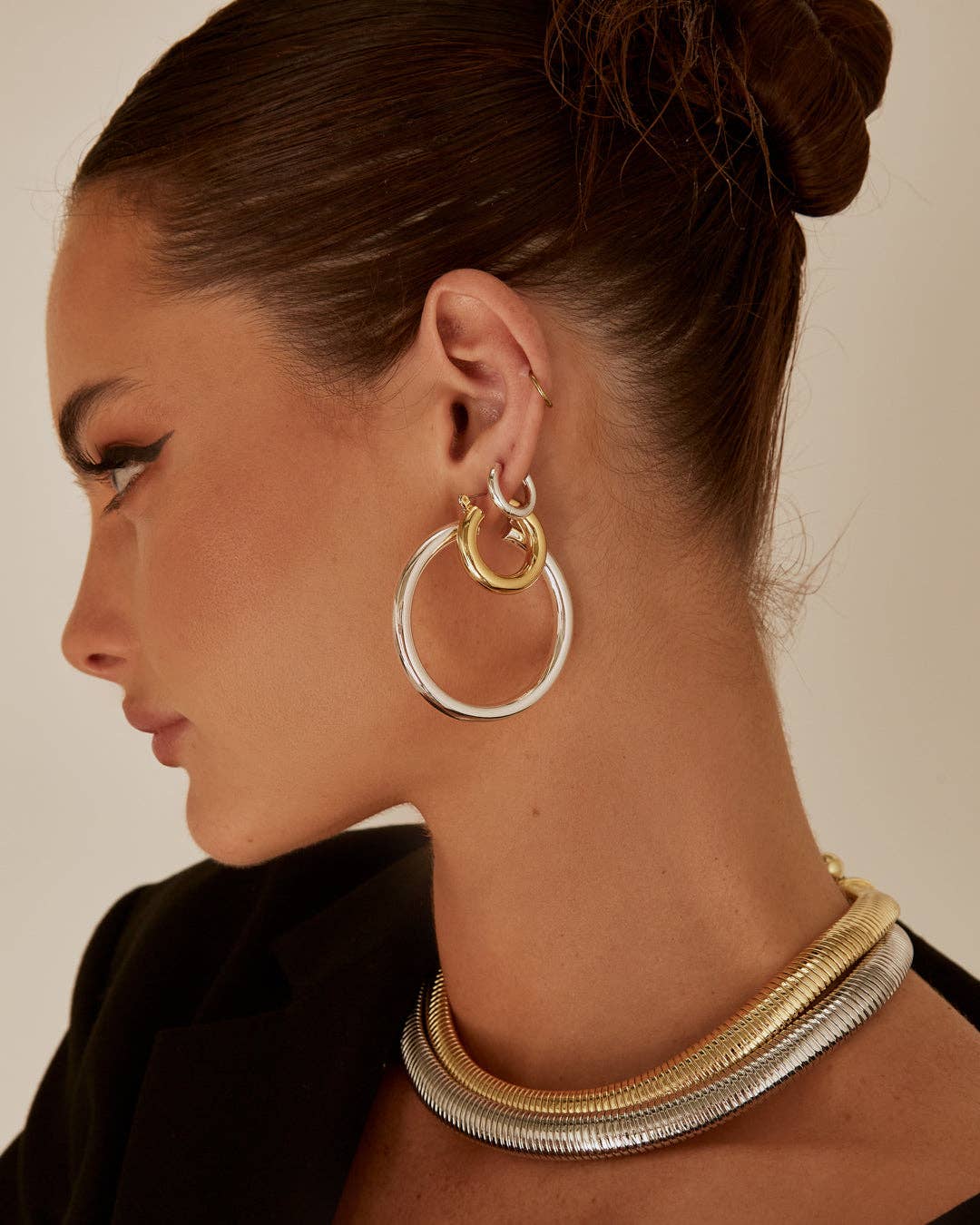 Amalfi Tube Hoops- Silver for wholesale on Faire4