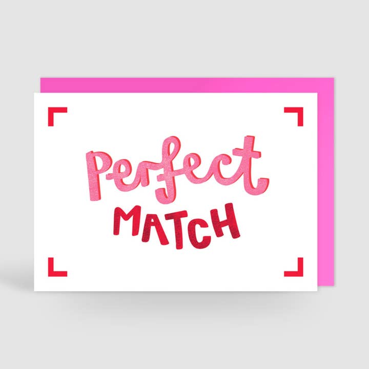 Perfect Match Valentines Card for wholesale by Jane Katherine Houghton Designs