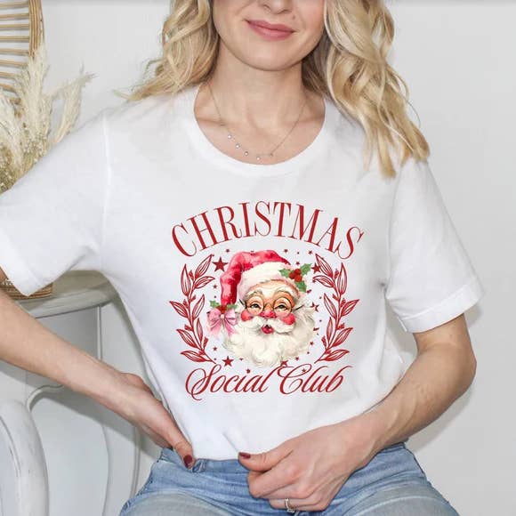 Christmas T-Shirt - Christmas Social Club for wholesale by Days with Gray