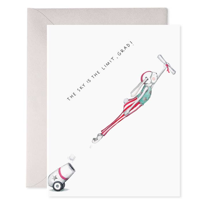 Sky's the Limit | Congrats Grad Good Luck Greeting Card for wholesale by E. Frances Paper
