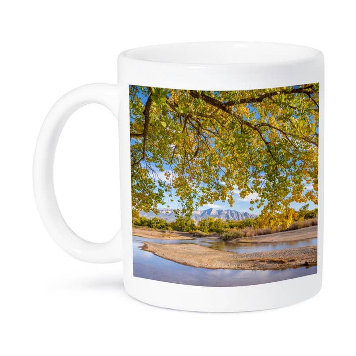 3dRose - Wholesale Coffee Mug - 3dRose, USA, New Mexico. Sandia Mountains and Rio Grande River in autumn., Mug8