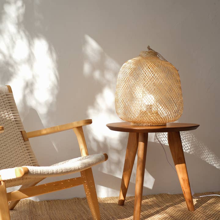 Thaihomeshop - Wholesale Floor Lamp - A SA RA - Natural Floor Lamp (Wooden Base)4