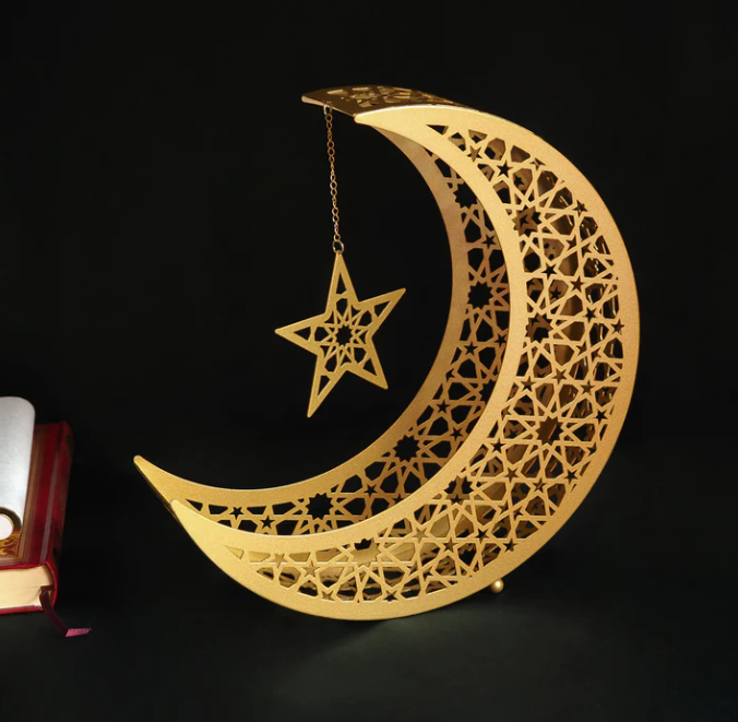 benjashop – wholesale Candle holder – Metal Ramadan Crescent Set of 21