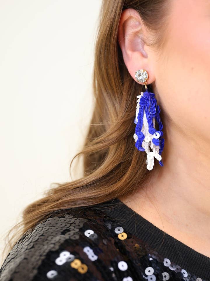 Brincos com Franjas de Lantejoulas Spirituais por atacado de Jess Lea