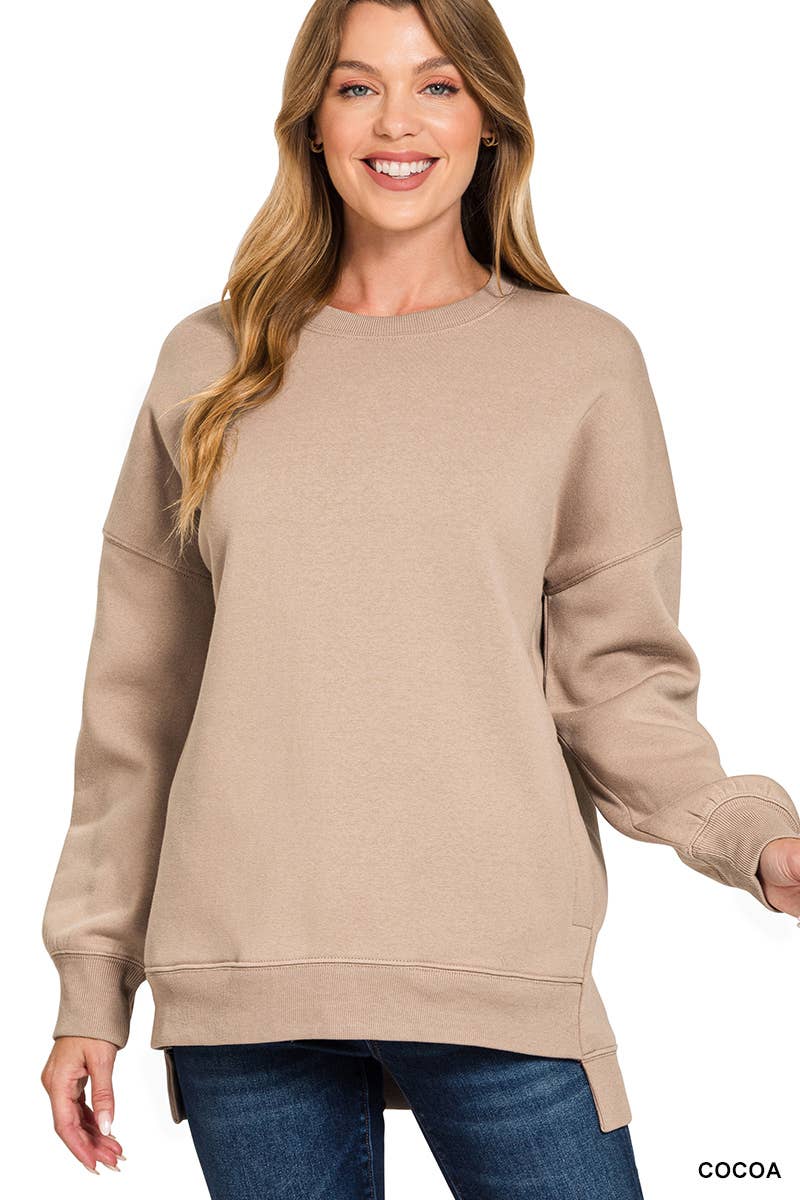 Vanilla Monkey - Wholesale Sweatshirt - Women's - Fleece Hi-low Boyfriend Sweatshirts With Pocket25