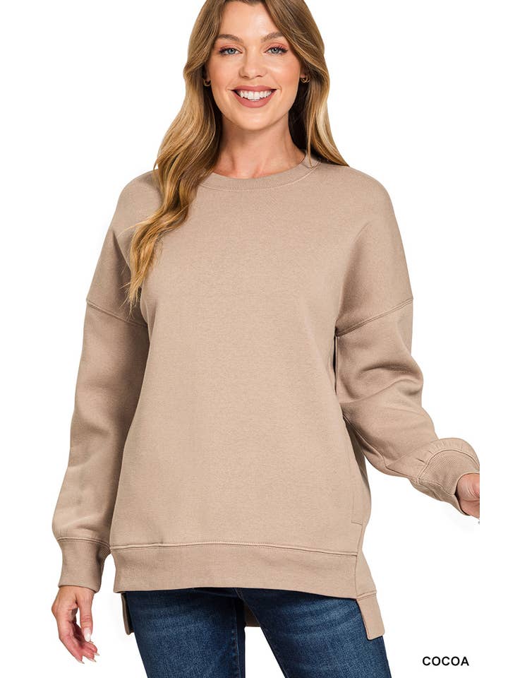 Vanilla Monkey - Wholesale Sweatshirt - Women's - Fleece Hi-low Boyfriend Sweatshirts With Pocket25