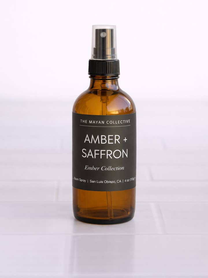 Amber + Saffron Linen + Body Spray for wholesale by The Mayan Collective