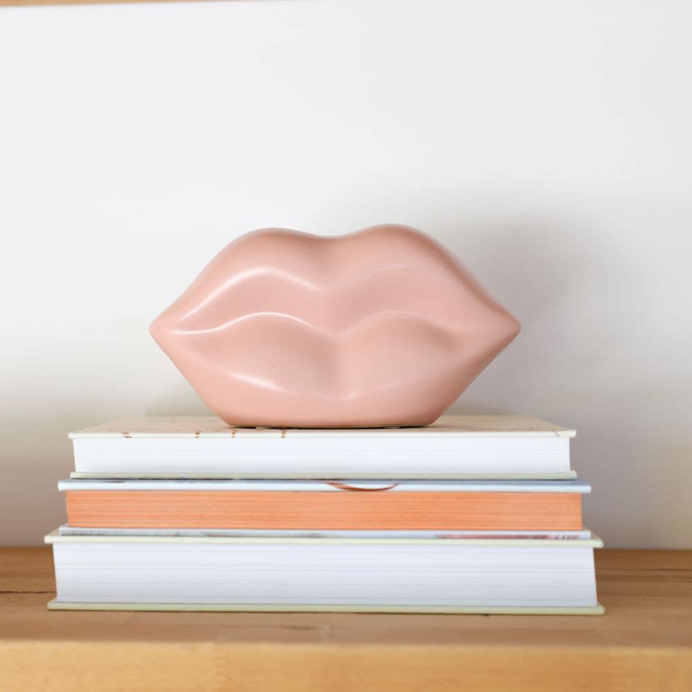 Flora Bunda Inc - Vendita all'ingrosso Decorazioni da tavolo - Scultura in ceramica Labbra Rosa Blush2