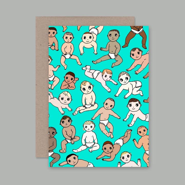 CUTE BABIES card for wholesale by AHD Paper Co