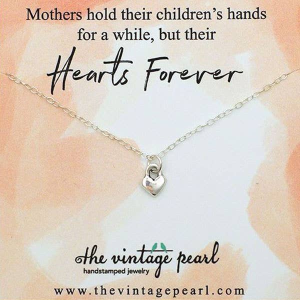 Collar Hearts Forever (1) (plata de ley) para venta al por mayor de The Vintage Pearl